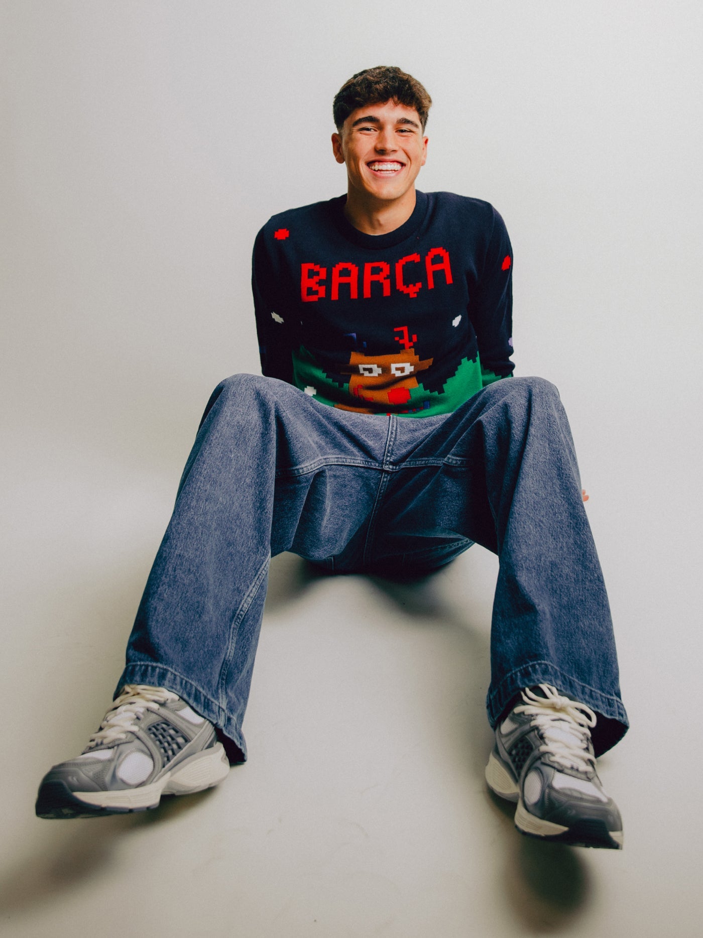 Christmas jumper reindeer FC Barcelona